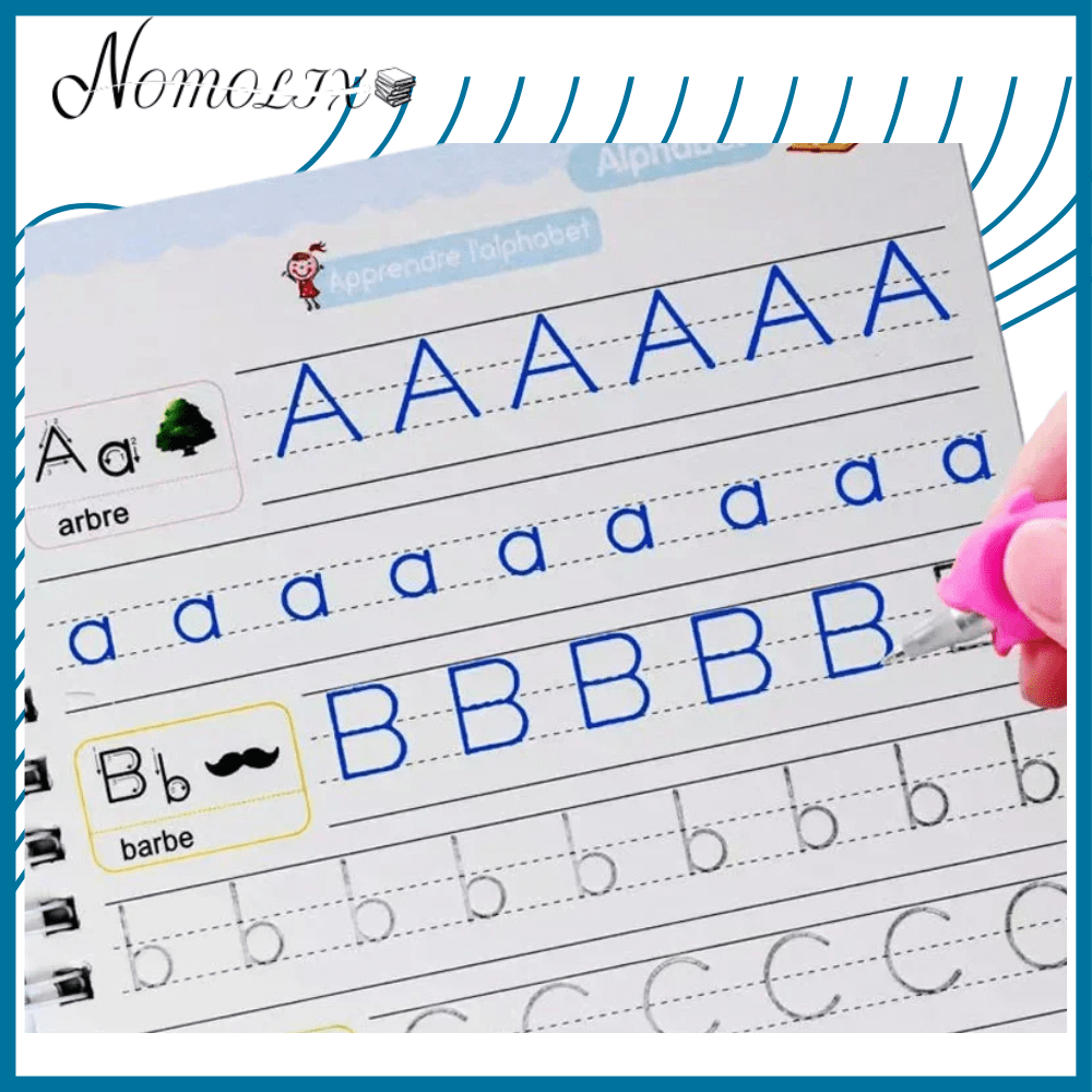 Cahier de pratique  magique française 4 en 1 NOMOLIX™