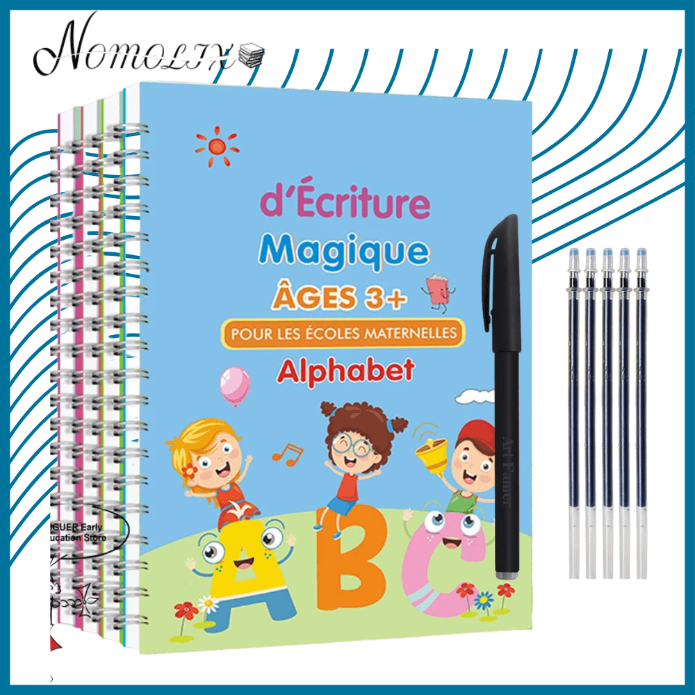 Cahier de pratique  magique française 4 en 1 NOMOLIX™